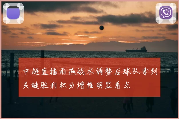 中超直播雨燕战术调整后球队拿到关键胜利积分增幅明显看点